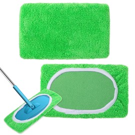 2 Pack Microfiber Mop Pads Reusable Mop Pads for Floor Cleaning, Washable Wet Pad and Dry Sweeping Cloths for Mopping Floors (Mop is Not Included)