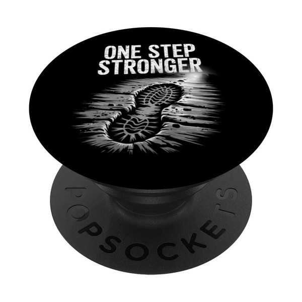 One Step Stronger Motivational Footprint Design PopSockets Adhesive PopGrip