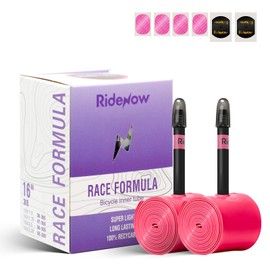 RideNow BMX Inner Tube 16",18",20" Wheel Sizes, Fits Tire Widths 1.9-2.5, 2-Pack Ultra-Light Puncture Resistant TPU Bike Tube with 45mm Presta Valves (Include Bike Inner Tire Patch Repair Kits)