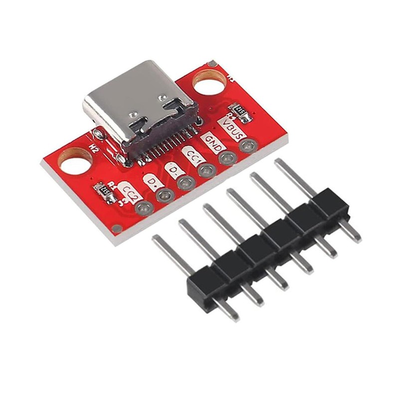 AEDIKO 5pcs USB Type C Breakout Board Serial Breakout Socket