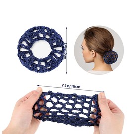 VBSJAH Pack of 4 Bun Net Hair Net Bun Hairstyle Aid Fabric Knot Net for Gymnastics Rhythmic Sports Gymnastics Ballet Riding Figure Skating Dance Knot Net
