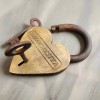 Winchester Heart Solid Brass Lock & Keys With Antique Finish
