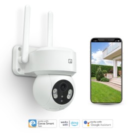 Garza Smart - 360° WiFi IP Outdoor Surveillance Camera 1296P with Night Vision, Two-Way Audio, Motion Detection, App Control