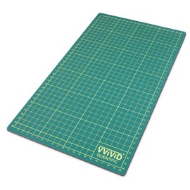VViViD Green Self-Healing 14 Inches x 8.25 Inches Gridded & Ruled Cutting Mat 2-Pack For Arts, Crafts & Drafting