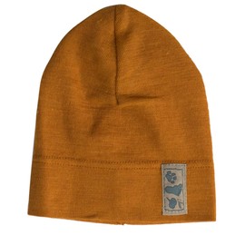 Lilano, Children's / Baby Beanie Hat, 70% Wool (kbT), 30% Silk, 210 g/m², curry