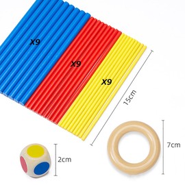 Colorful Wooden Balance Game Sticky Balance Blocks 3D Puzzle Concentration Training Family Party Table Games for Building Blocks Dominoes Play