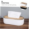 Ipetboom 2pcs Elegant Bamboo Tissue Box Retro Napkin Container for