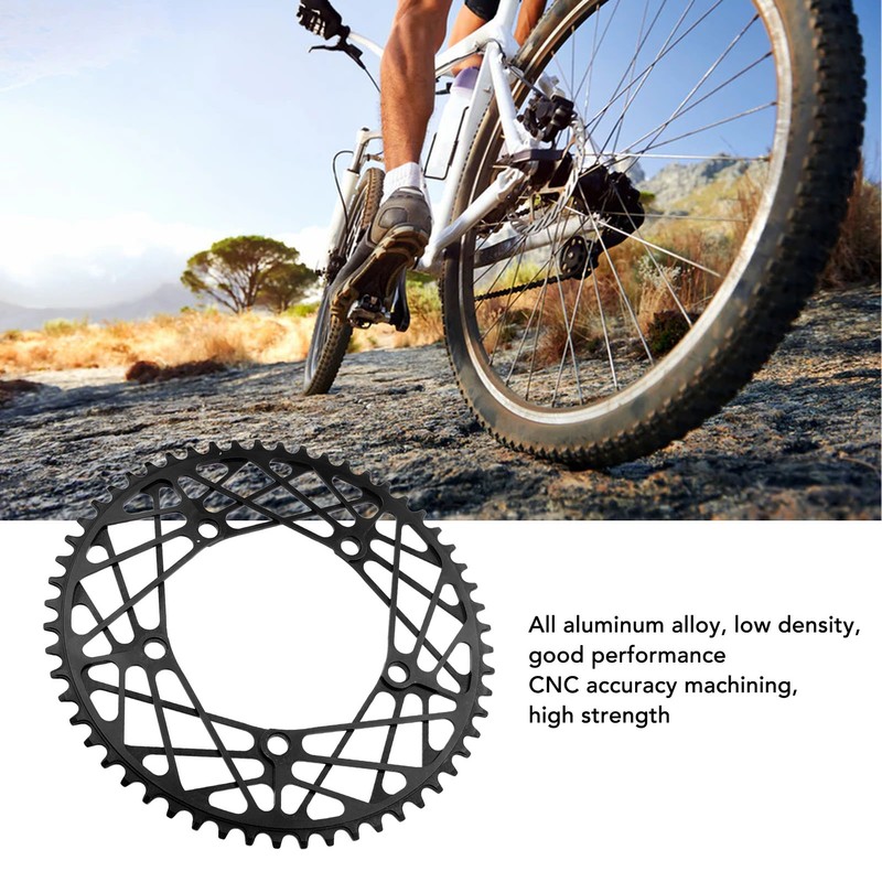 Bike Chainring 56T Aluminum Alloy Lightweight Wear Resistant Bike Chain