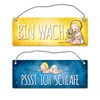 Baby Sleeps - Baby is Awake Reversible Sign with Cord