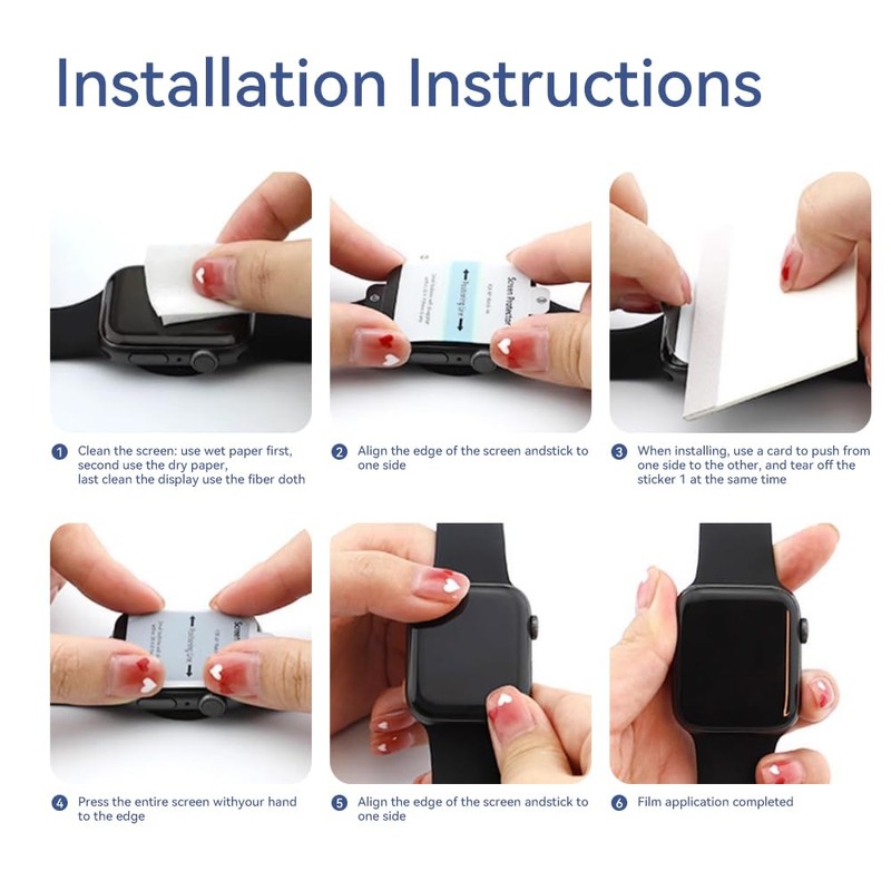 LYSANDRA Compatible for ganopterygon L70 Smart Watch 1.85", [6 Pack]