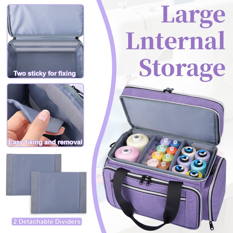 Anitor Large Sewing Supplies Organizer, Double Layer Sewing Storage Organizer