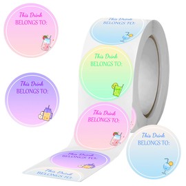 Drink Markers This Drink Belongs to Stickers, 2 inch Round Shaped Blank Drink Labels Cup Labels for Drink Party, Wedding, Bridal Shower, Birthday Party Supplies,Cup Marker Sticker