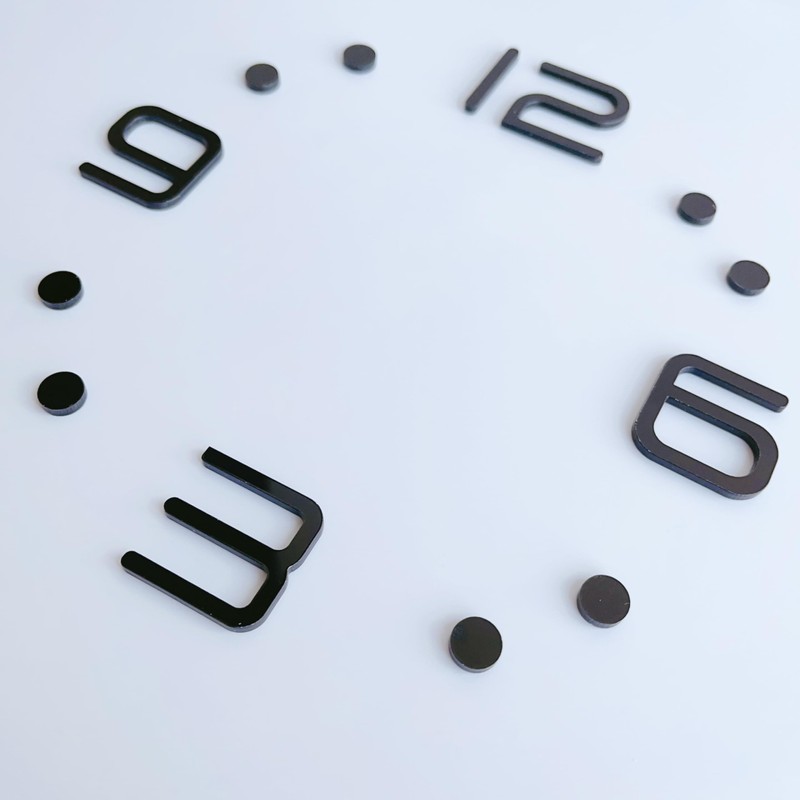 NUO RUI 12 Pcs Arabic Numerals Mirror Gold Digits and