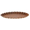 The Bridge Collection Rustic Scallop Edged Metal Candle Plate, 9"