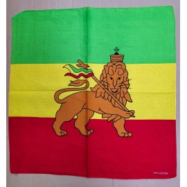 Flag LION OF JUDAH ,RASTA  BANDANNAS HEAD WEAR 22" x 22"