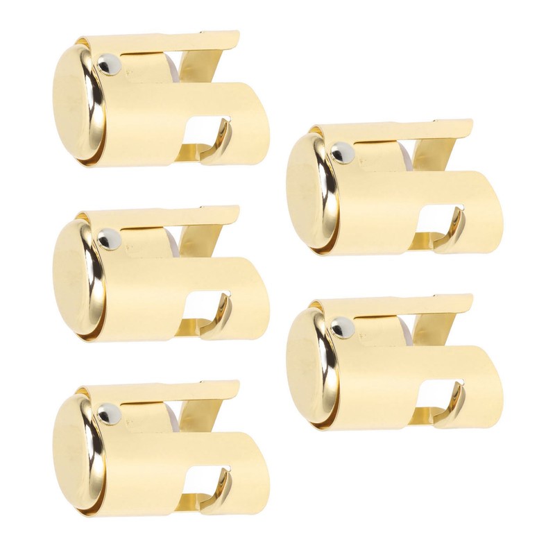5Pcs Champagne Bottle Stopper Stainless Steel Champagne Sealer Plug Reusable
