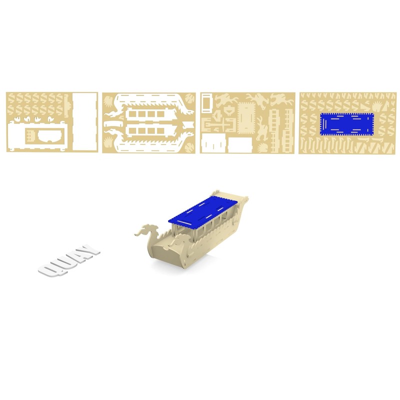 Quay Dragon Boat Woodcraft Construction Kit FSC