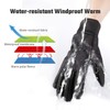 FanVince Men’s Touchscreen Gloves, Winter Gloves, Cycling Gloves, Black, L