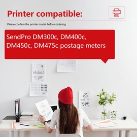 Vowdicua 765-9 Red Ink Cartridge 2PK Replacement for Pitney Bowes 765-9 Red Ink Cartridge for SendPro C Auto DM300c DM400c DM450c DM475c Postage Meters, 45ML
