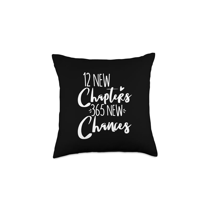 12 New Chapters 365 New Chances Throw Pillow