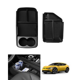 Autorder 2PCS Center Console Organizer for Kia EV6 2022 2023 2024 2025 Accessories Armrest Storage Box Secondary Insert Tray Center Console Bottom Organizer
