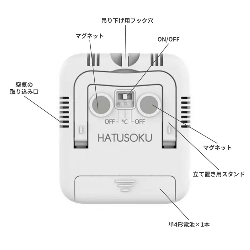 HATUSOKU Digital Thermometer/Hygrometer, Comfort Level Face Display, Thermometer, Hygrometer, Stand,