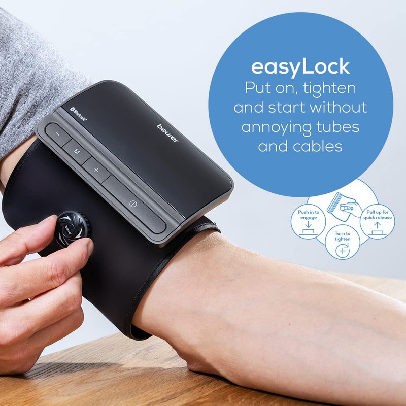 Beurer BM81 easyLock Automatic Upper Arm Blood Pressure Monitor, Smart