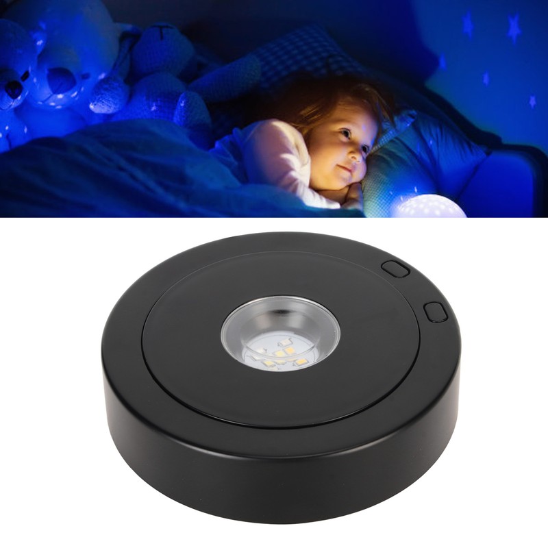 LED Rotating Display Base Black 360 Degrees 80s Circle Battery