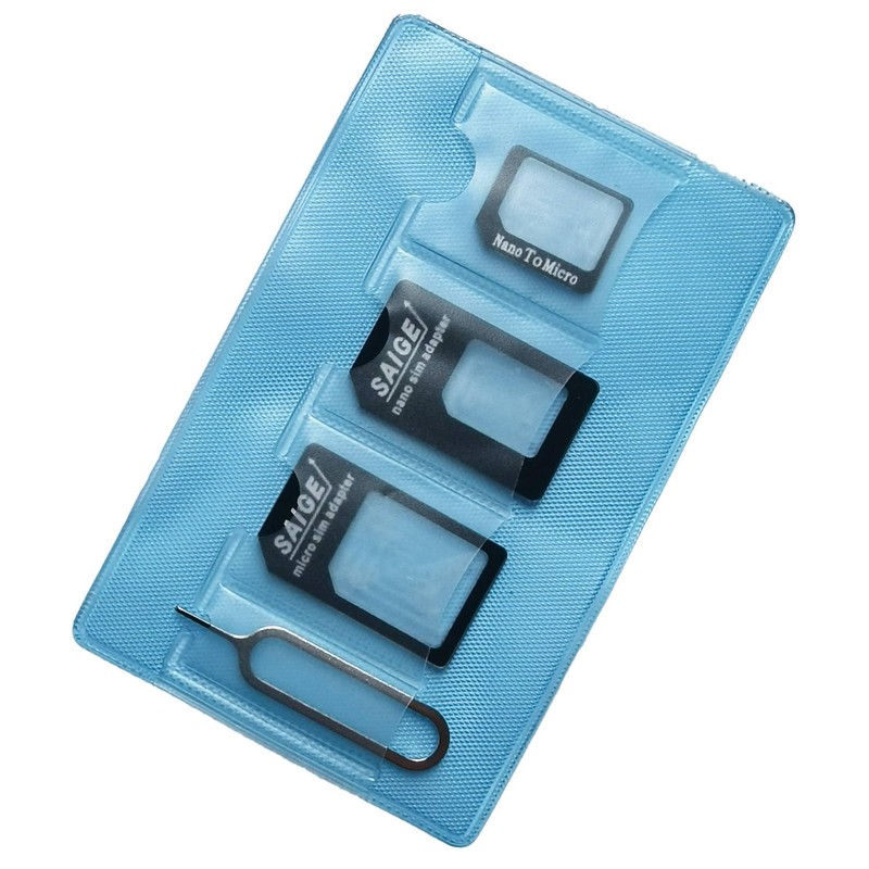Sim Card Adapter Kit Includes Nano Sim Adapter/Micro Sim Adapter/Needle/Storage