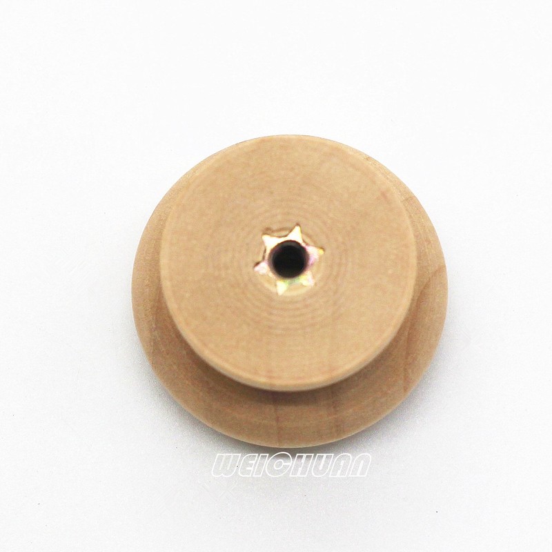 WEICHUAN 30-Pack Unfinished Solid Wood Knobs Pulls Handles - Round