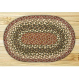 Earth Rugs 00-024 Swatch, 10 x 15, Olive/Burgundy/Gray