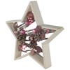 Northlight Ornaments and Pinecones Star-Shaped Birch Wood Christmas Decoration -