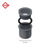 INEFA Screw Socket Gutter to Downpipe, Box Shape, anthracite