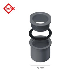 INEFA Screw Socket Gutter to Downpipe, Box Shape, anthracite