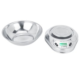 5kg/1g Portable Electronic Digital Kitchen Scale Stainless Steel Cooking Food Weighing Scale with Bowl