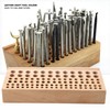 98 Holes Leather Craft Tool Wood Rack Wooden Punch Tool