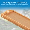Bamboo Lap Tray Table with Folding Legs and Handles, Breakfast