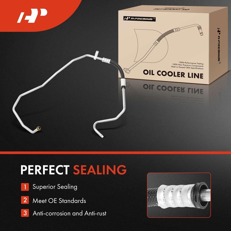 A-Premium Automatic Transmission Oil Cooler Line Hose Assembly Compatible with