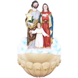 Cannan Sagrada Familia Fuente De Agua Bendita 7"" para Pared Holy Family Wall-Mounted Holy Water Font Wall Hanging Decor Great Gift