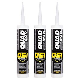 3 Pack OSI Sealants 9.5 oz Quad Max Window, Door and Siding Sealant, White