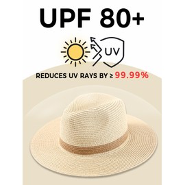 WOOH Beach Hats for Women Packable,Foldable Hats for Women Travel,Beautifully Packaged for Sun Protection Hats,UPF80+