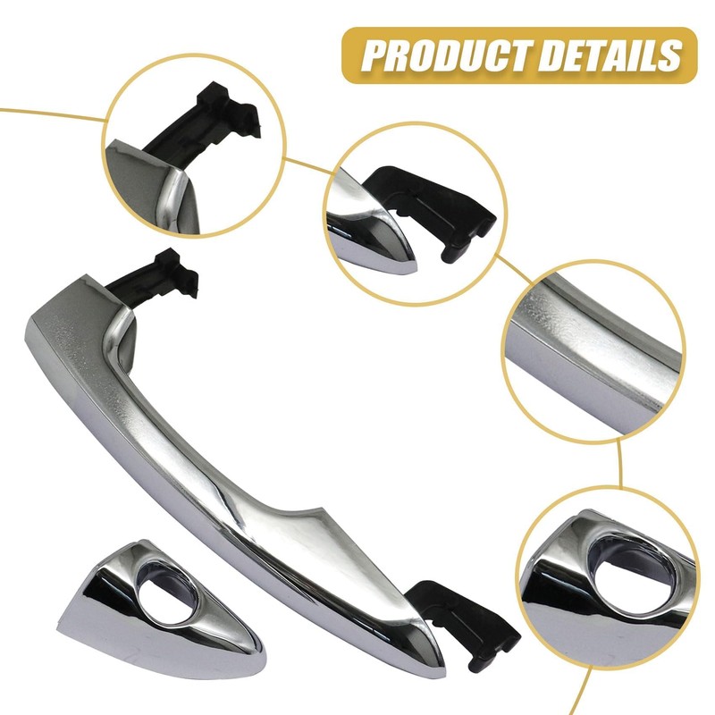 Priprilod Front Left Side Outer Exterior Chrome Door Handle Compatible