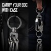 KeyUnity KA36M Titanium Side Print Keychain, Minimalist Split Key Chain