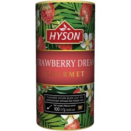 HAS TEE - HYSON EXOTIC FRUITS GOURMET - Flavoured Black Cylon Tea Loose Flavoured - Leaf Tea 100 g (Strawberry Dream Black Tea)