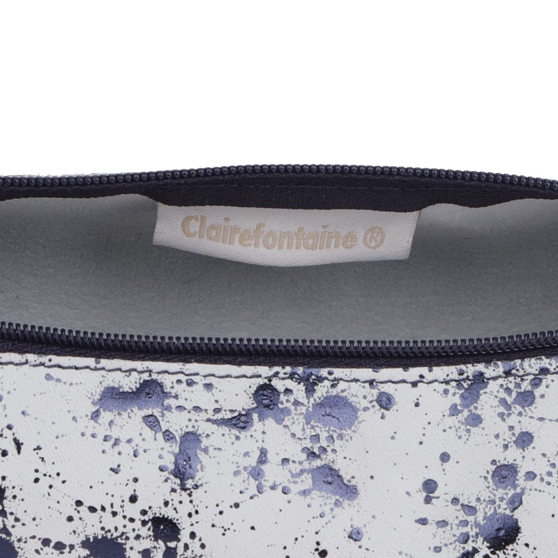 Clairefontaine Cosmicuir 410112C Pencil Case Round Suede Diameter 5 x