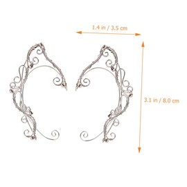 Baluue Delicate Elf Ear Non Piercing Ear Clip Earrings for Women Handmade Vintage Design for Cosplay Daily Wear and Special Occasions for Anniversary and Birthdays