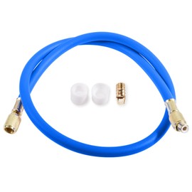 FOCMKEAS 1/4" SAE to 5/16" SAE Flare AC Refrigerant Hose 4.92Ft Length HVAC Charging hoses with 800PSI Tube for R410 Air Condition System and Safety System Hoses Blue