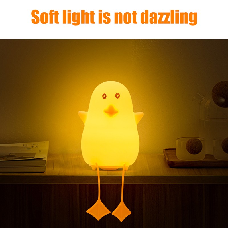 Duckling Night Light Sleep LED Light Night Lamp Soft Silicone