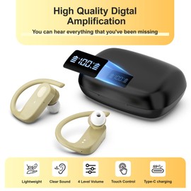 Hearing Aids, OTC Hearing Amplifiers For The Elderly And Adults Hearing Loss Noise-Cancelling For The Hearing Impaired, Rechargeable Hearing Aids For Mild, Moderate And Severe Hearing Impairment