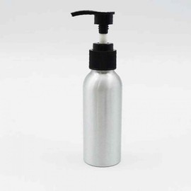 Aluminum Cosmetic Empty Pump Bottle 100ml Cosmetic Container 2ea